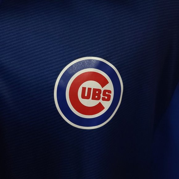 Genuine Merchandise Mens 2XL Blue Stripe MLB TX3 Cool Chicago Cubs Polo Shirt - Picture 4 of 10